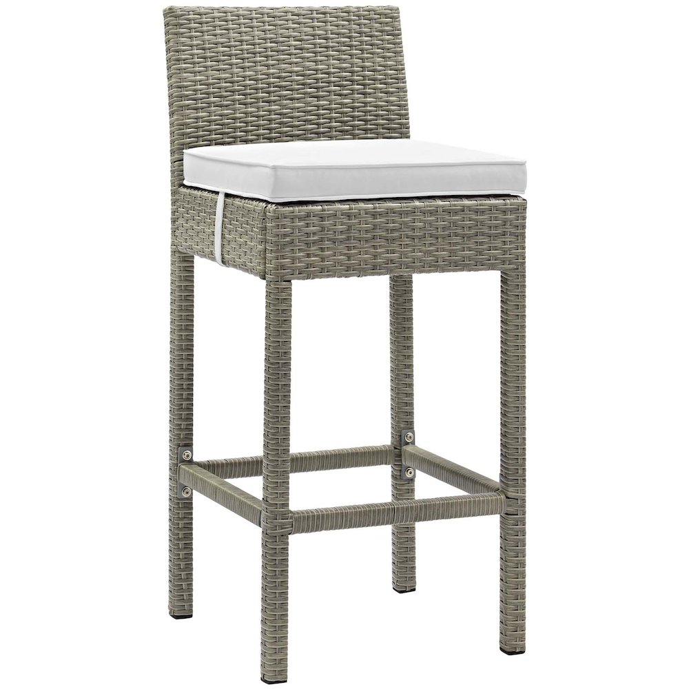 Conduit Outdoor Patio Wicker Rattan Bar Stool Set of 4. Picture 2