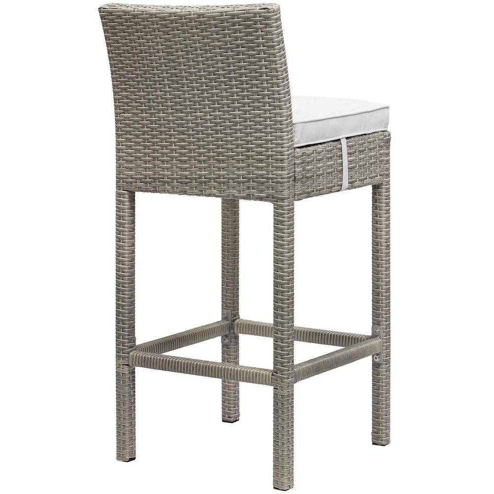 Conduit Outdoor Patio Wicker Rattan Bar Stool Set of 4. Picture 4