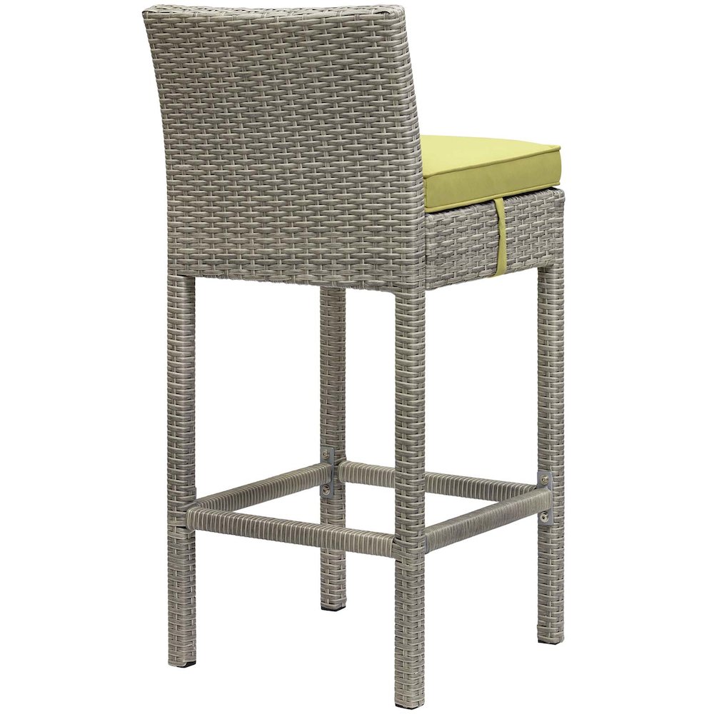 Conduit Outdoor Patio Wicker Rattan Bar Stool Set of 2. Picture 4