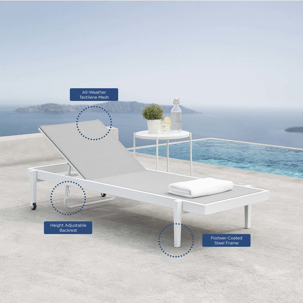 Charleston Outdoor Patio Chaise Lounge Chair. Picture 8