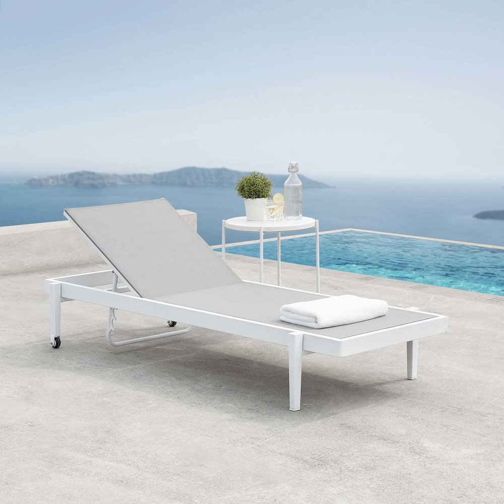 Charleston Outdoor Patio Chaise Lounge Chair. Picture 6