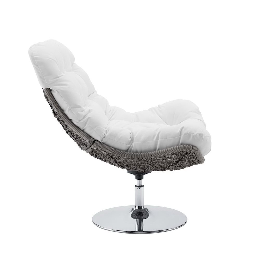 Brighton Wicker Rattan Outdoor Patio Swivel Lounge Chair. Picture 2