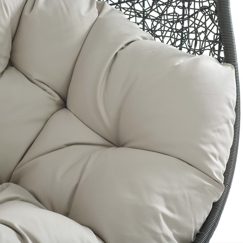Hide Sunbrella Fabric Swing Outdoor Patio Lounge Chair Without Stand. Picture 5