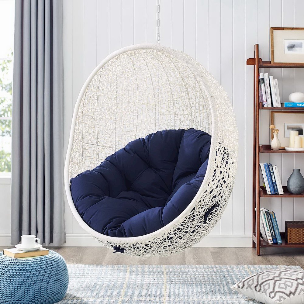 Hide Sunbrella Fabric Swing Outdoor Patio Lounge Chair Without Stand. Picture 5
