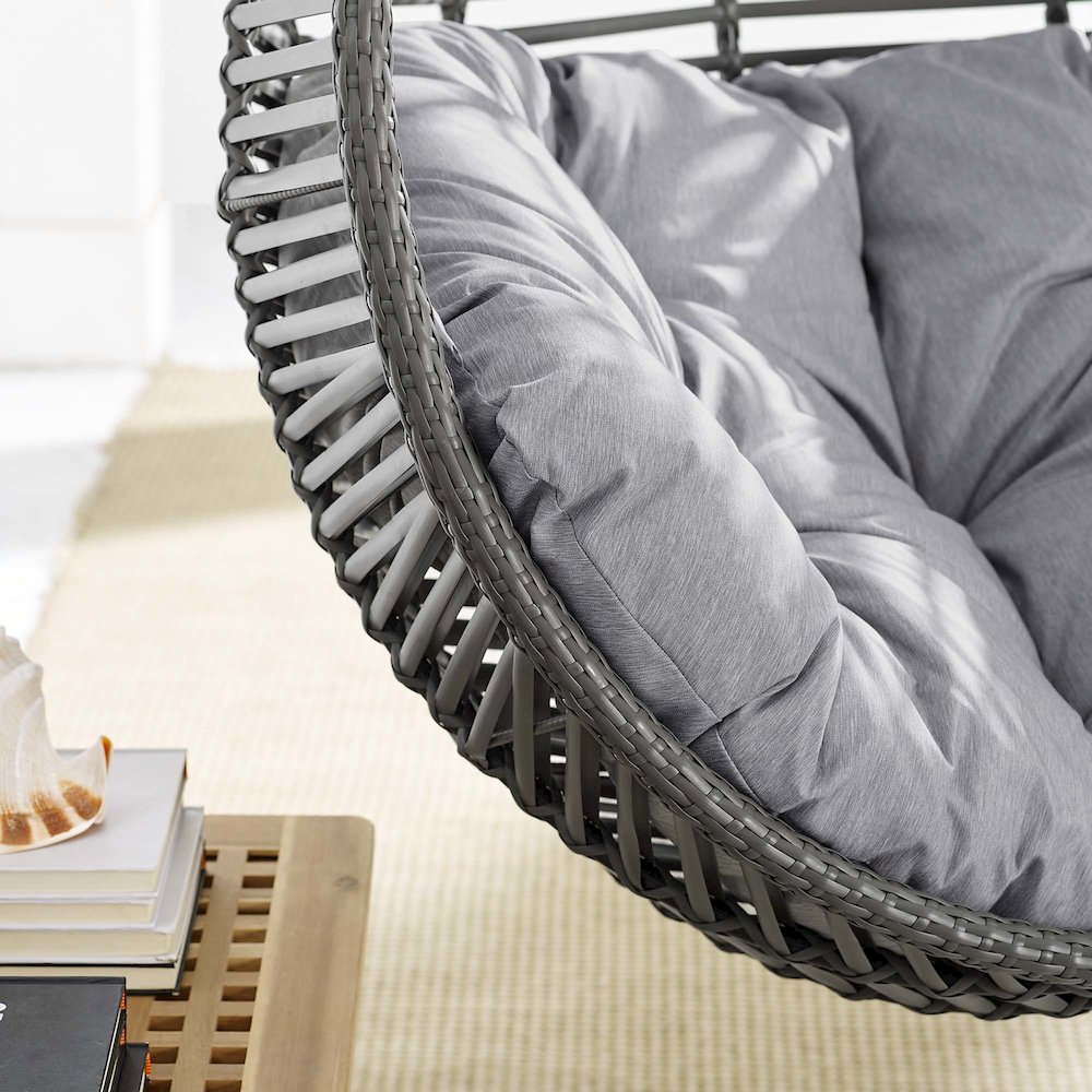 Garner Teardrop Outdoor Patio Swing Chair Without Stand. Picture 5