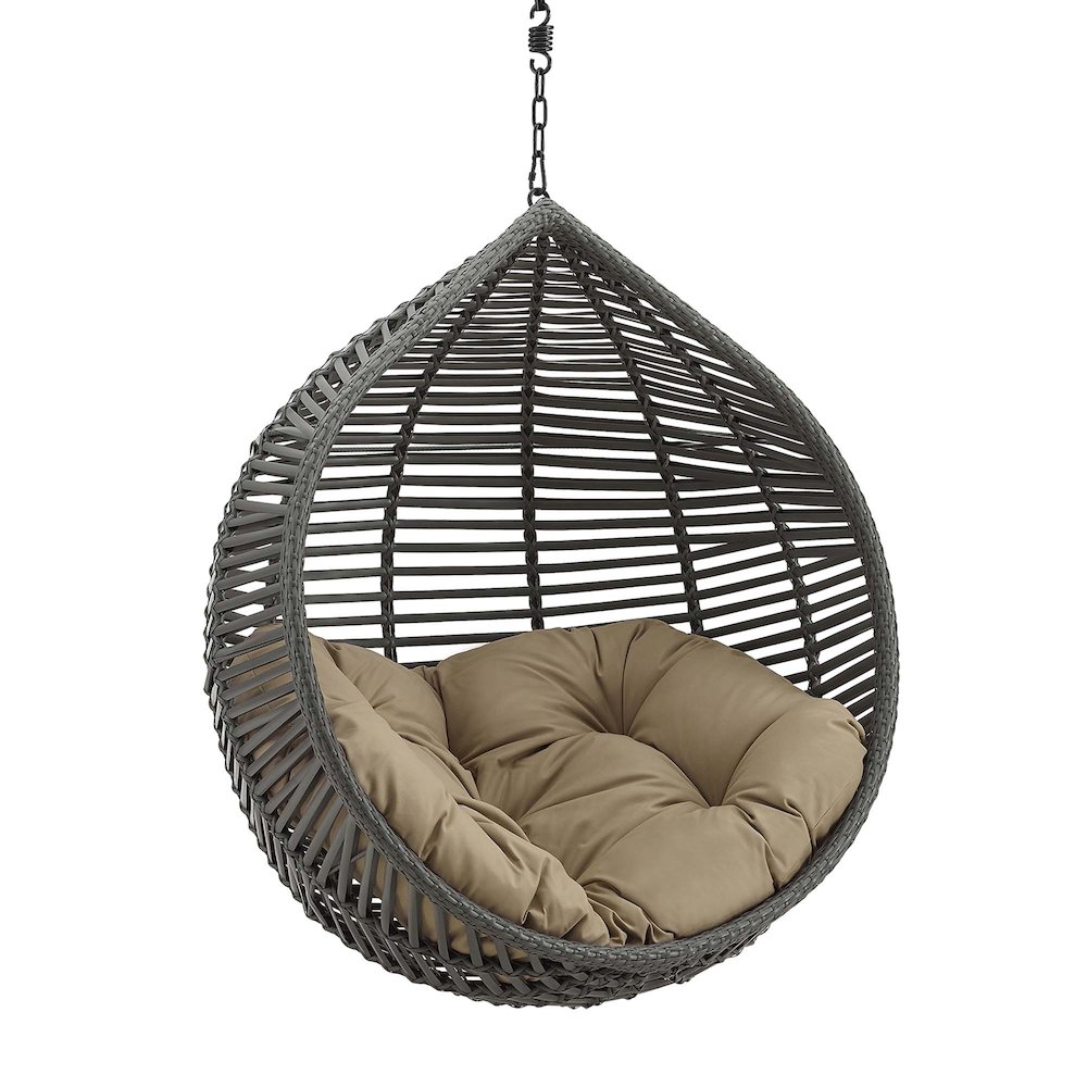 Garner Teardrop Outdoor Patio Swing Chair Without Stand. Picture 2