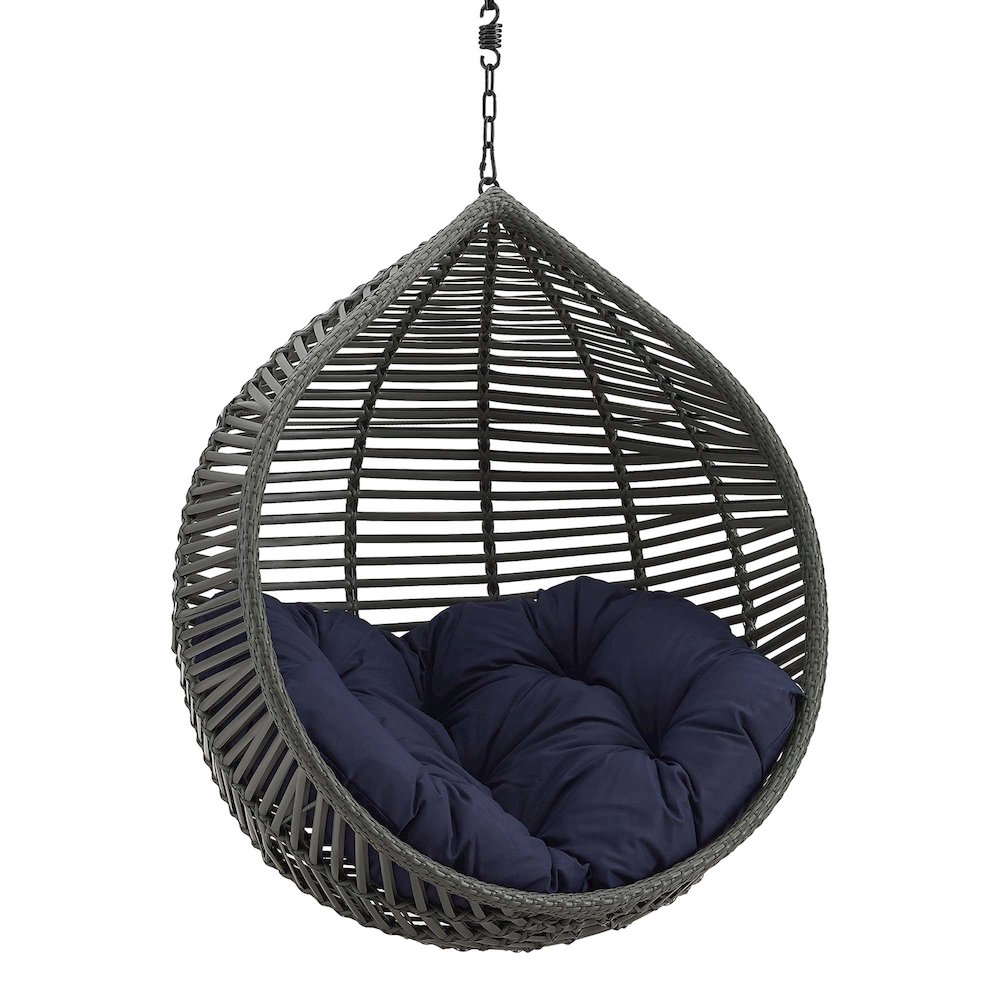 Garner Teardrop Outdoor Patio Swing Chair Without Stand. Picture 2