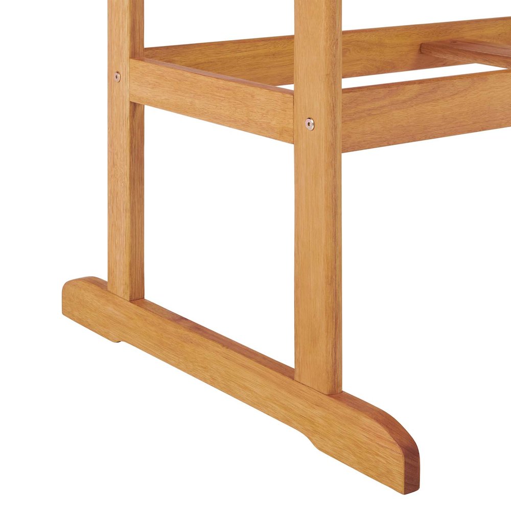 Hatteras 59" Rectangle Outdoor Patio Eucalyptus Wood Dining Table. Picture 4