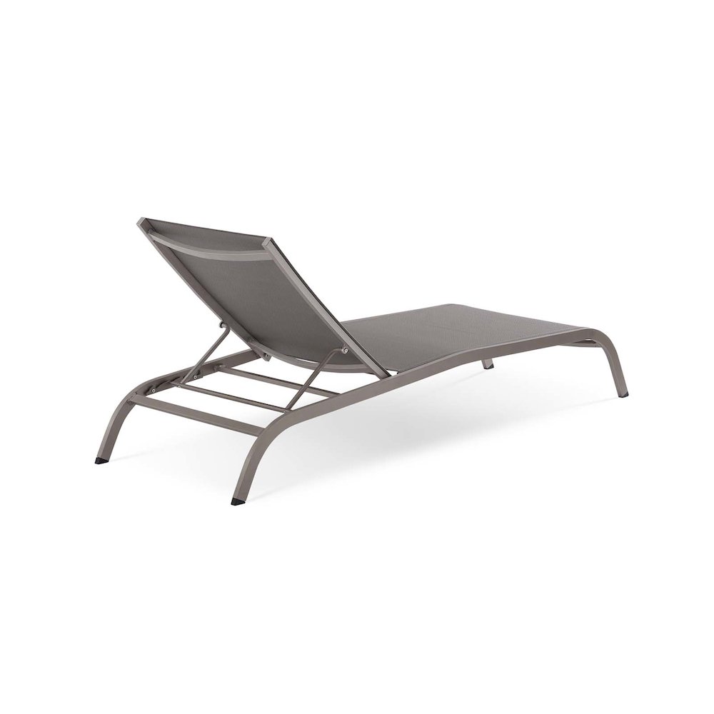 Savannah Mesh Chaise Outdoor Patio Aluminum Lounge Chair. Picture 3
