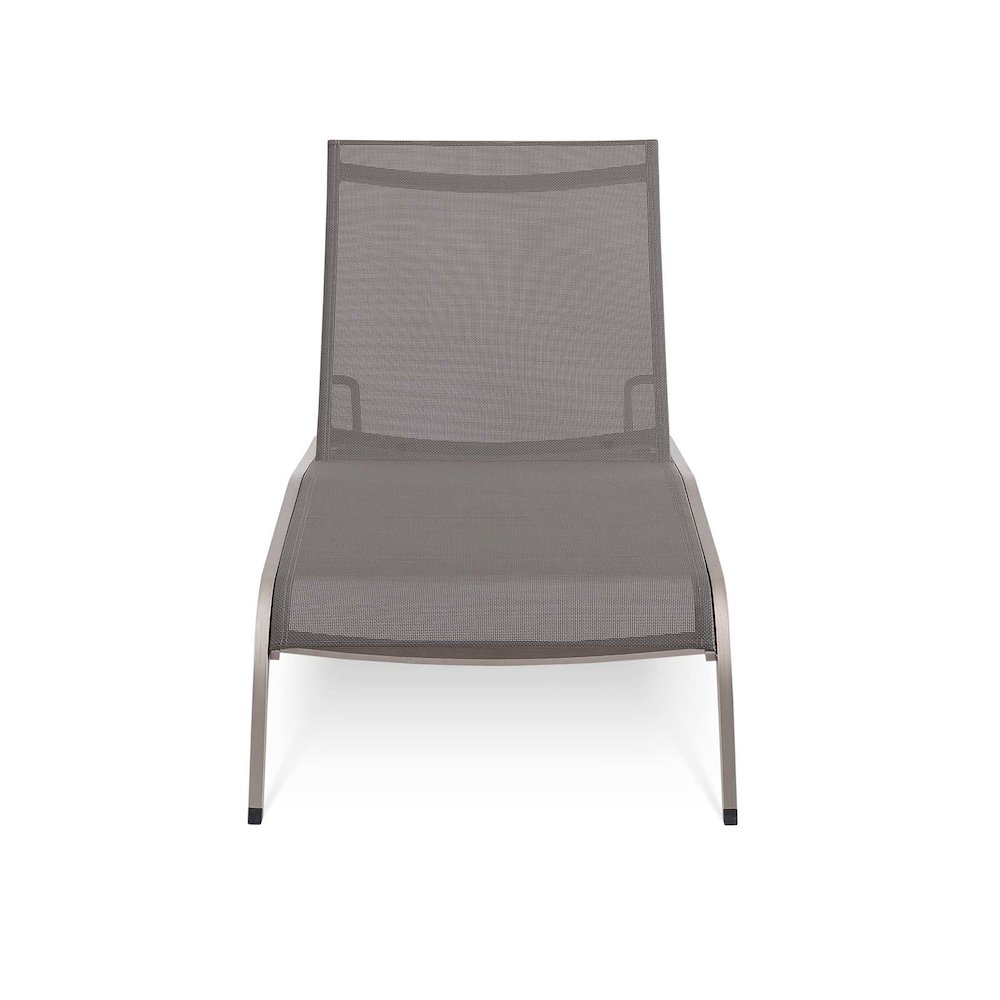 Savannah Mesh Chaise Outdoor Patio Aluminum Lounge Chair. Picture 4