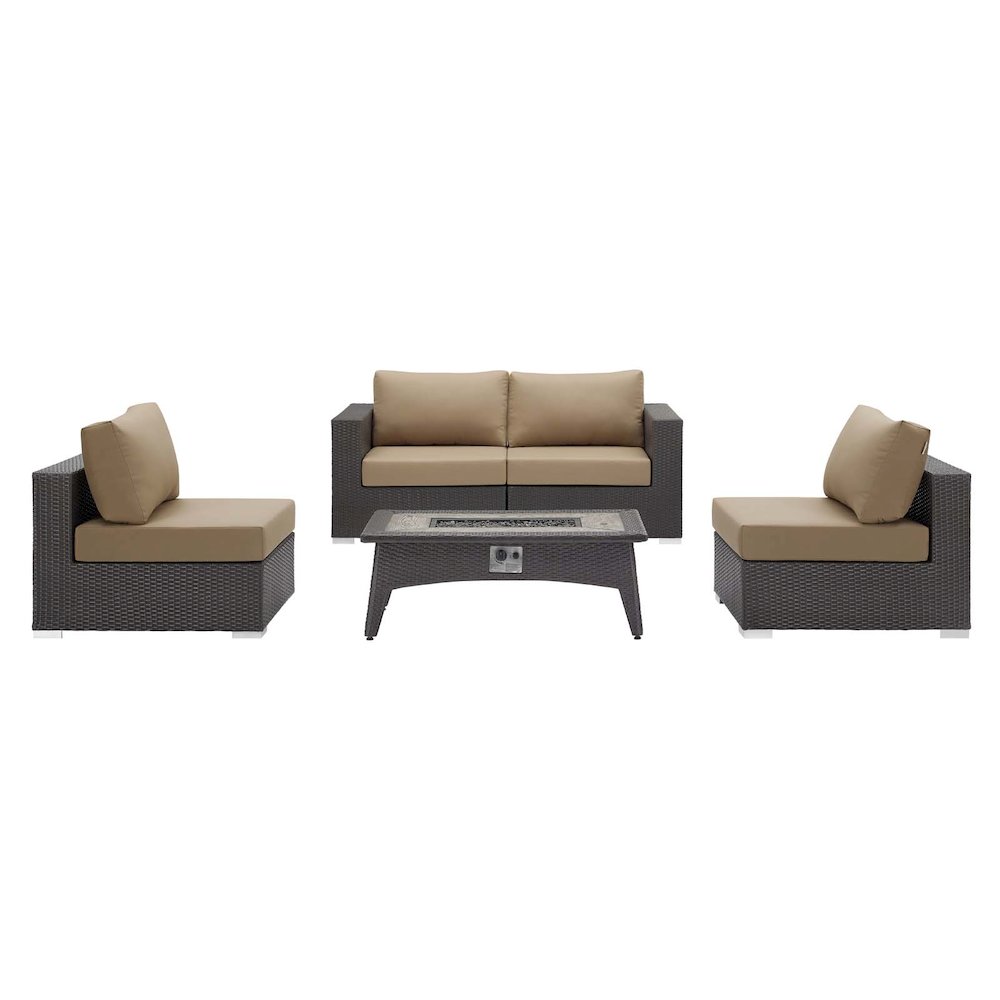 Convene 5 Piece Set Outdoor Patio with Fire Pit. Picture 1