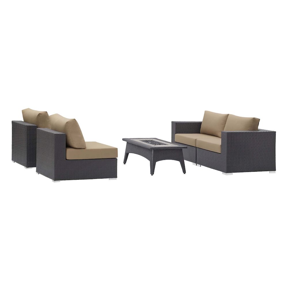 Convene 5 Piece Set Outdoor Patio with Fire Pit. Picture 2