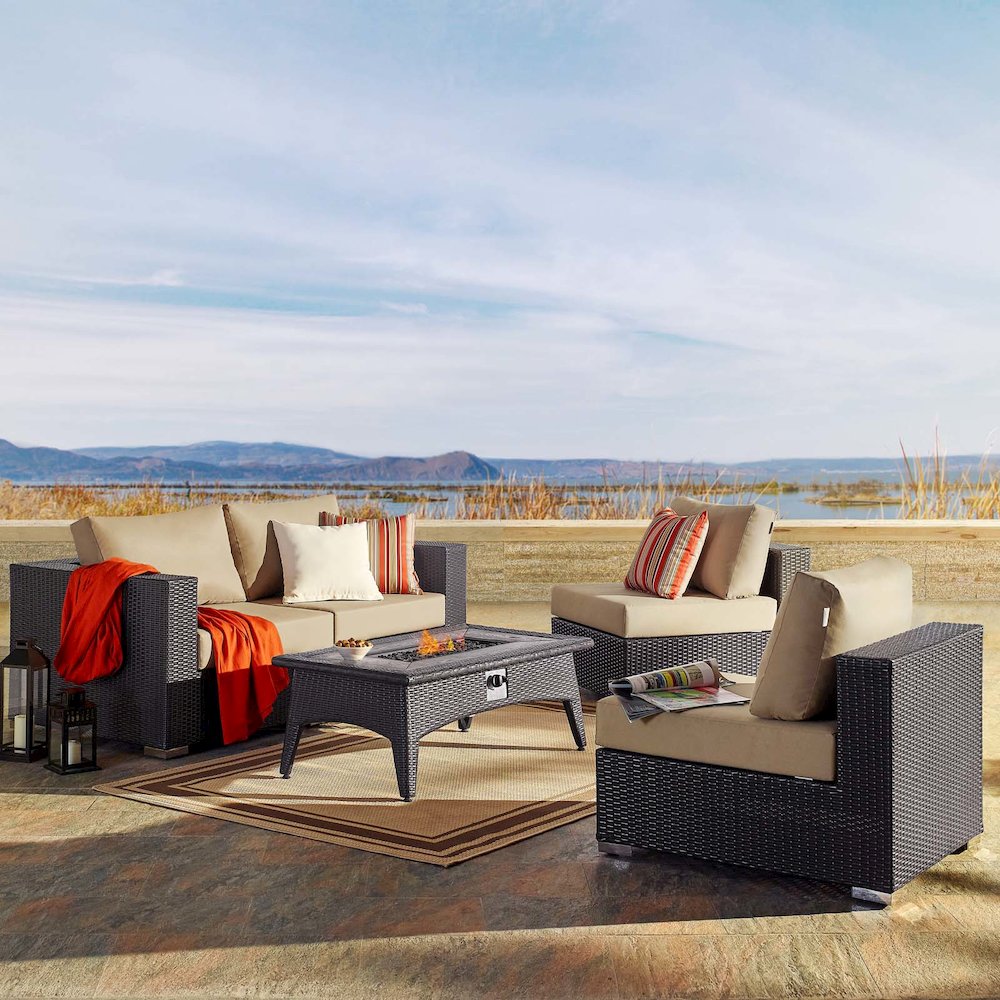 Convene 5 Piece Set Outdoor Patio with Fire Pit. Picture 9