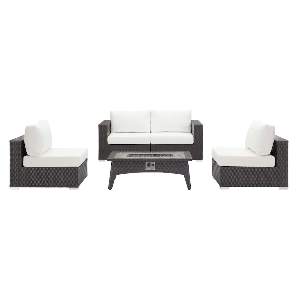 Convene 5 Piece Set Outdoor Patio with Fire Pit. Picture 1