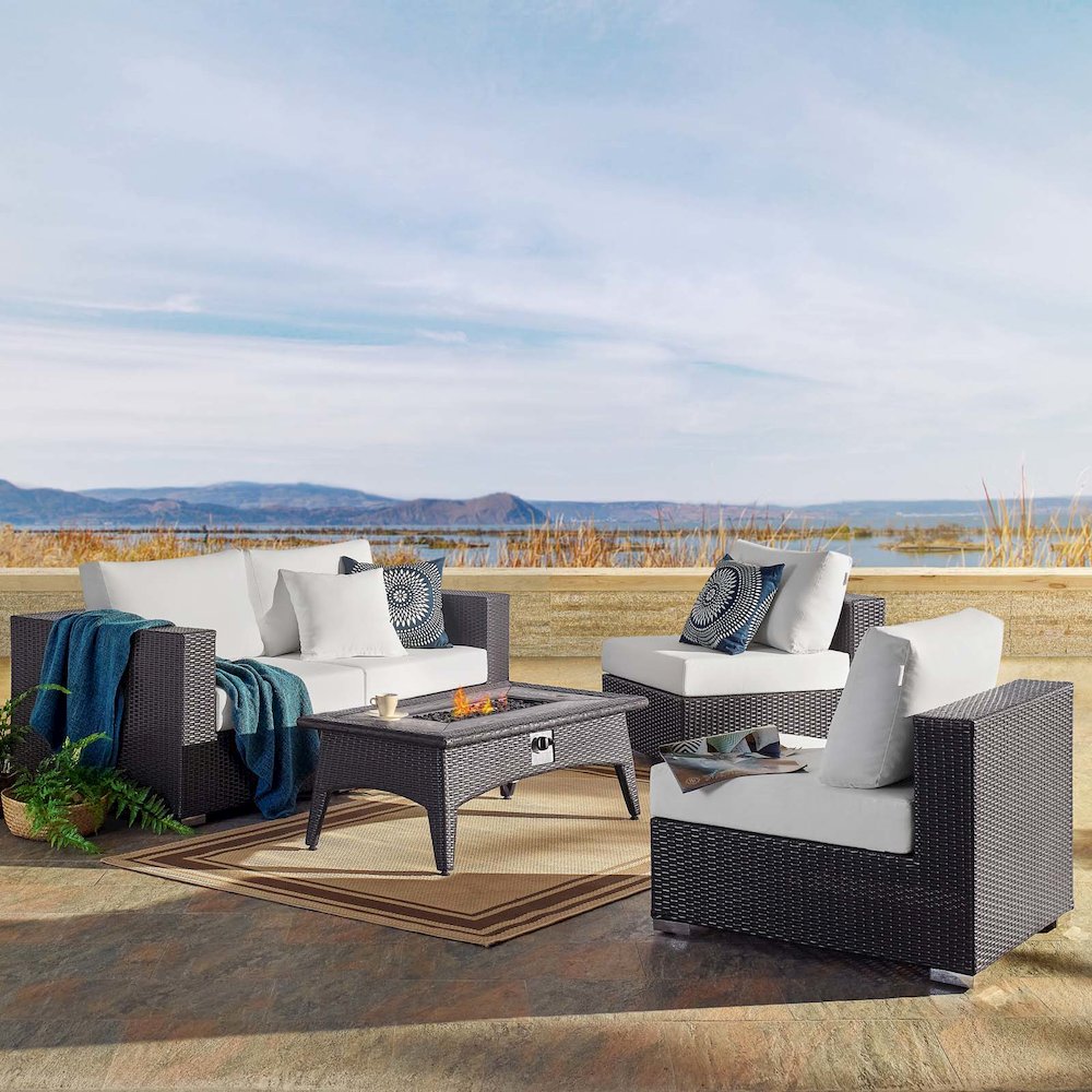 Convene 5 Piece Set Outdoor Patio with Fire Pit. Picture 9