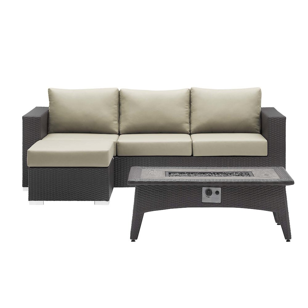 Convene 3 Piece Set Outdoor Patio with Fire Pit. Picture 9