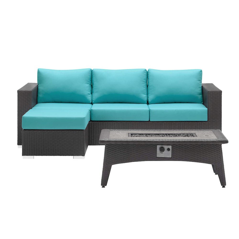 Convene 3 Piece Set Outdoor Patio with Fire Pit. Picture 8