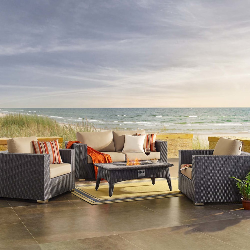 Convene 4 Piece Set Outdoor Patio with Fire Pit. Picture 12