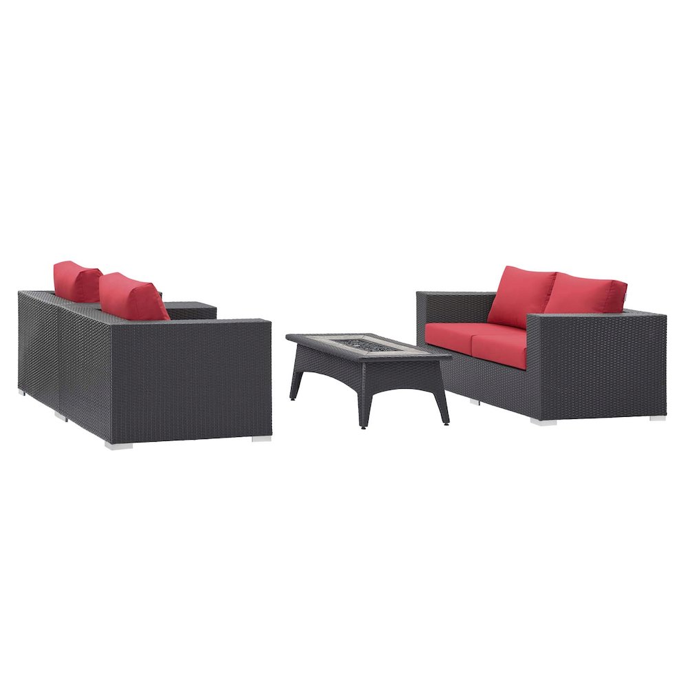 Convene 4 Piece Set Outdoor Patio with Fire Pit. Picture 2