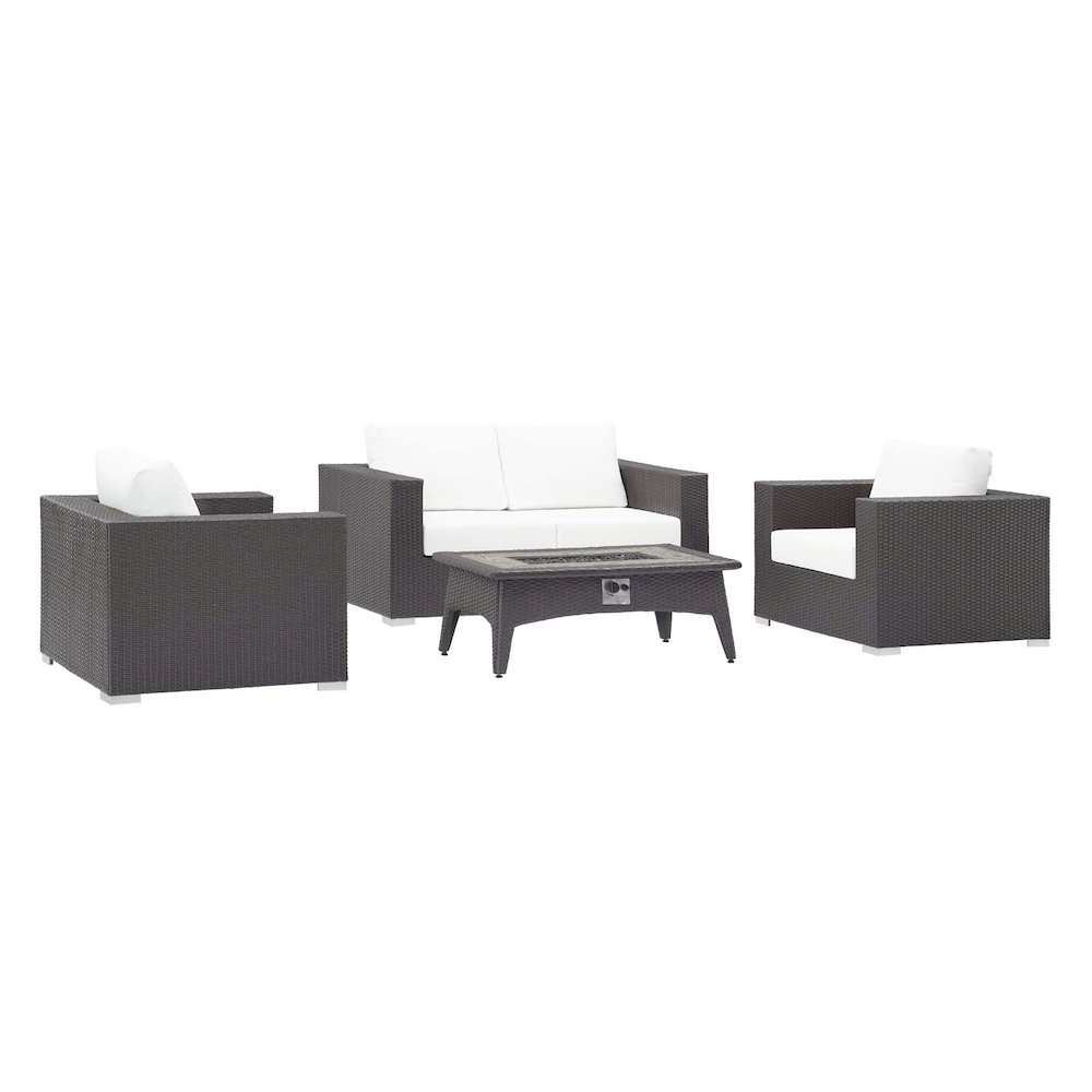 Convene 4 Piece Set Outdoor Patio with Fire Pit. Picture 1