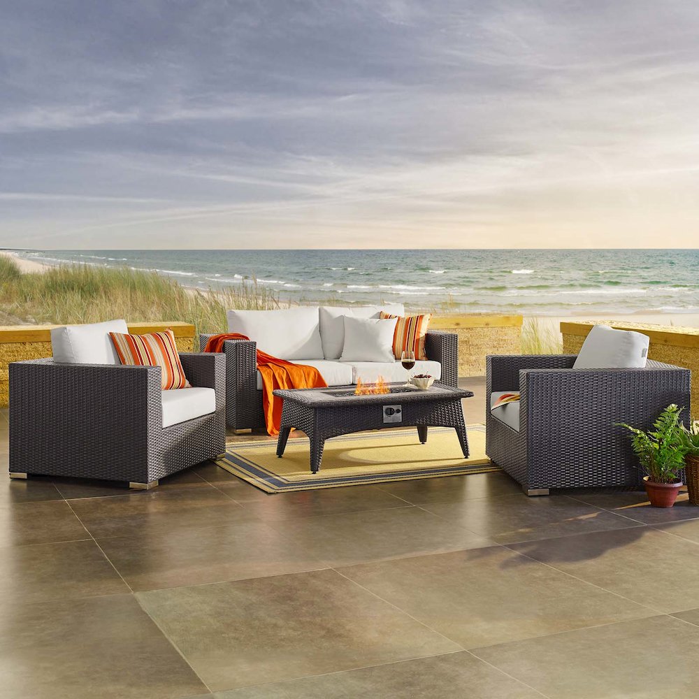Convene 4 Piece Set Outdoor Patio with Fire Pit. Picture 12