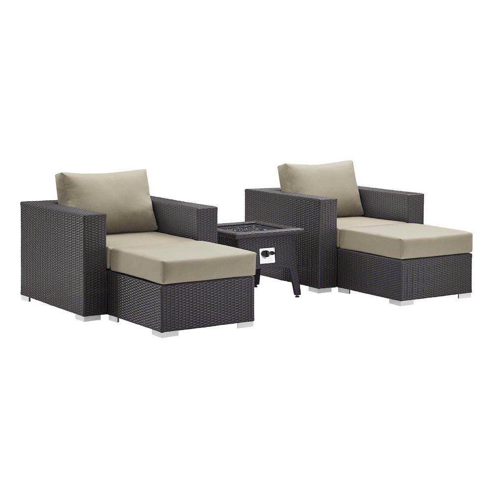 Convene 5 Piece Set Outdoor Patio with Fire Pit. Picture 1