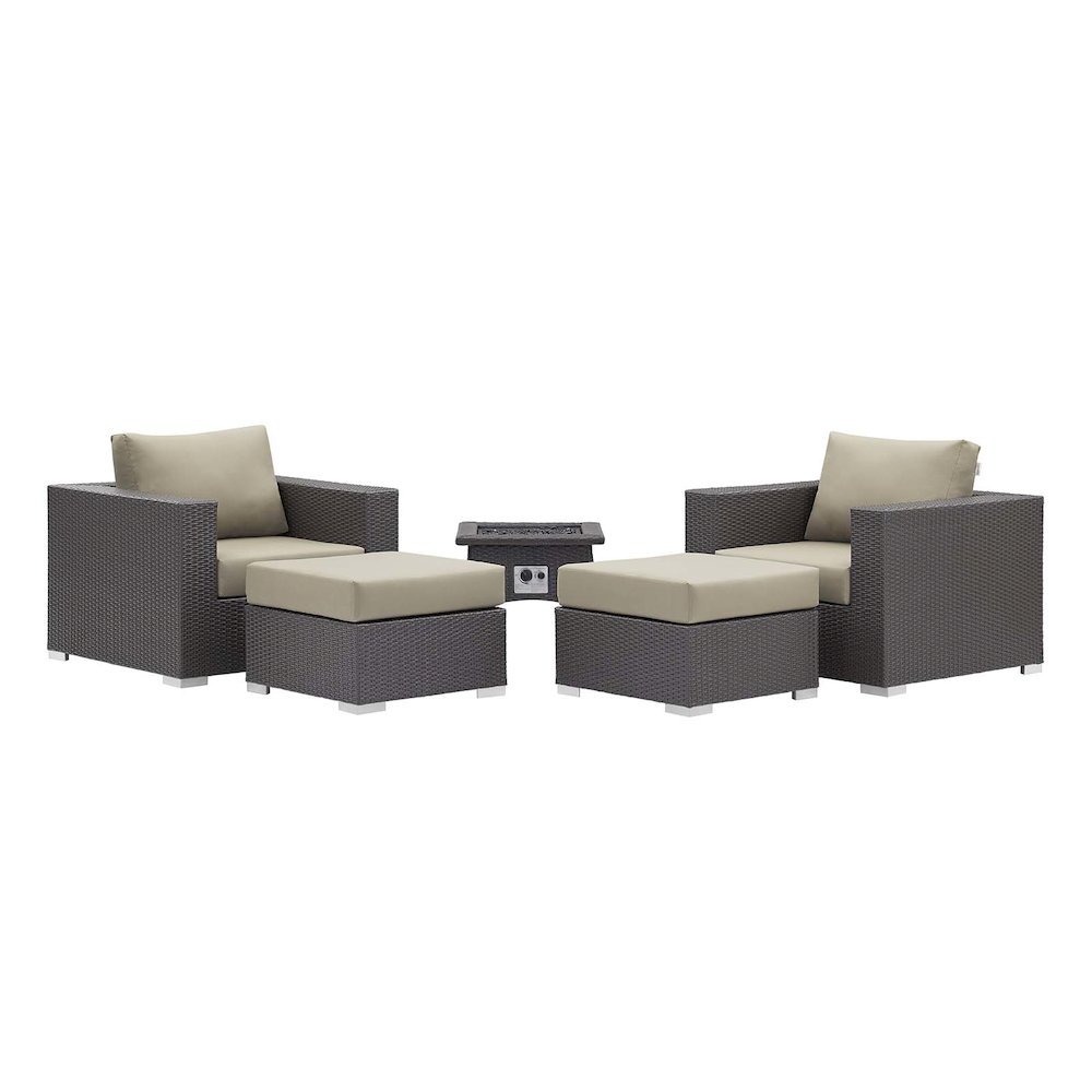 Convene 5 Piece Set Outdoor Patio with Fire Pit. Picture 2