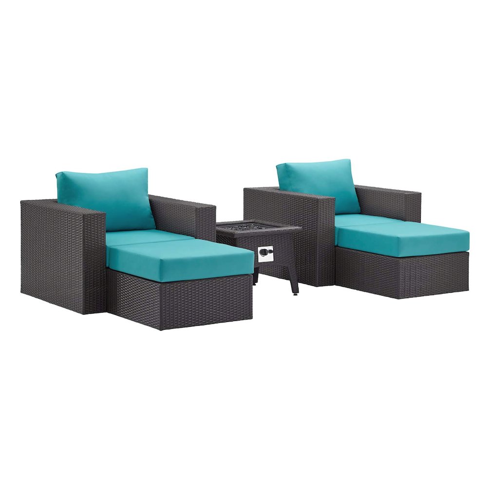 Convene 5 Piece Set Outdoor Patio with Fire Pit. Picture 1