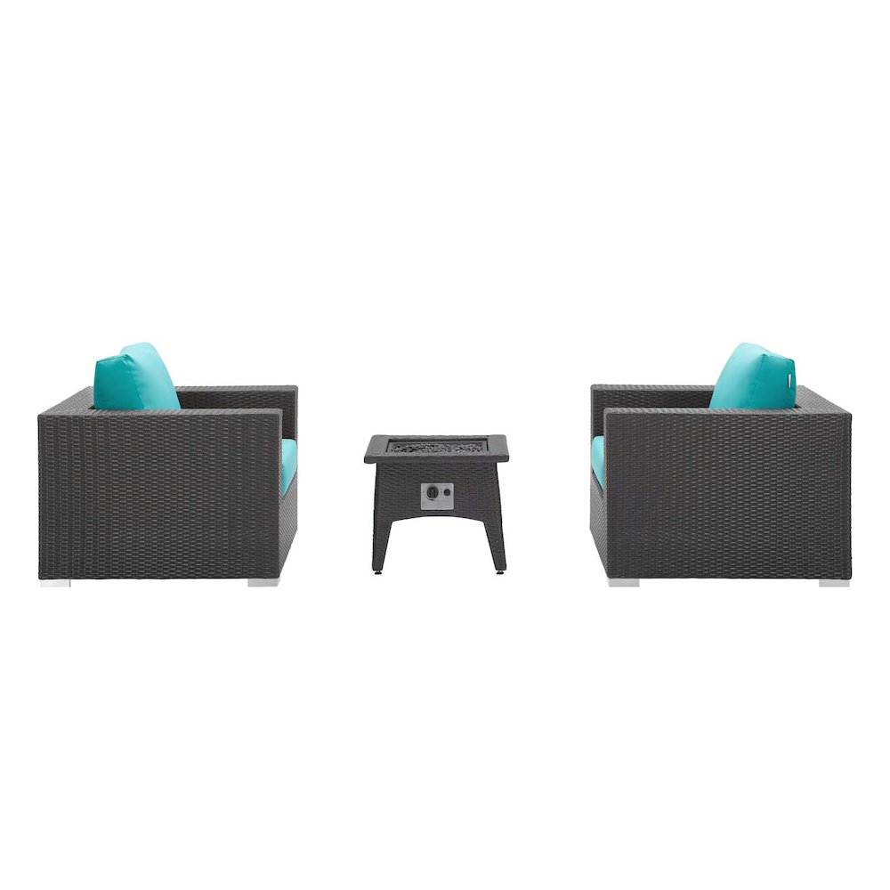 Convene 3 Piece Set Outdoor Patio with Fire Pit. Picture 5