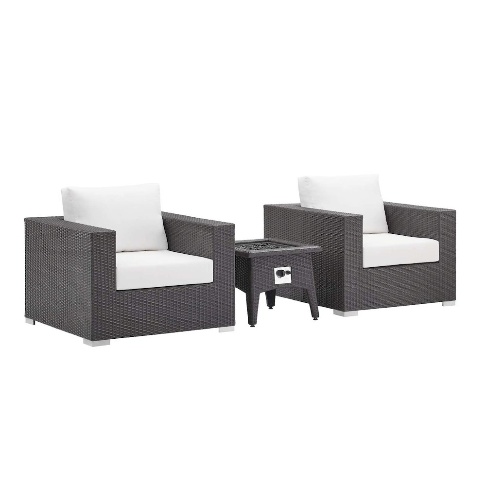 Convene 3 Piece Set Outdoor Patio with Fire Pit. Picture 1