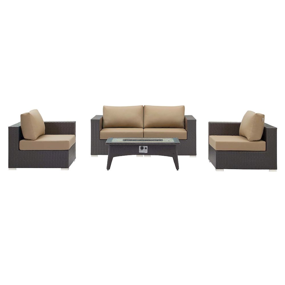 Convene 5 Piece Set Outdoor Patio with Fire Pit. Picture 7