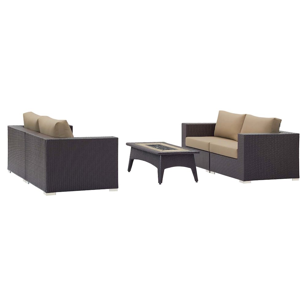 Convene 5 Piece Set Outdoor Patio with Fire Pit. Picture 1