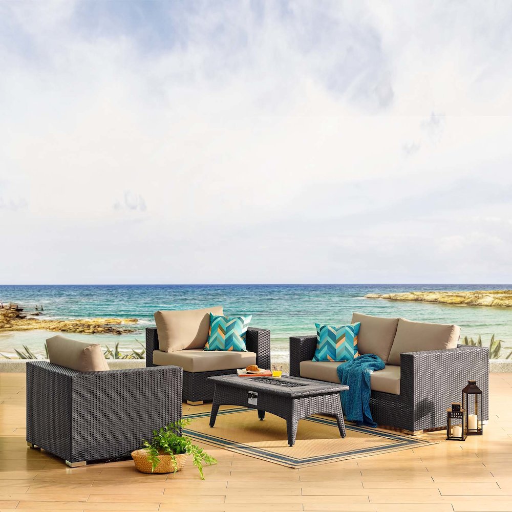 Convene 5 Piece Set Outdoor Patio with Fire Pit. Picture 9