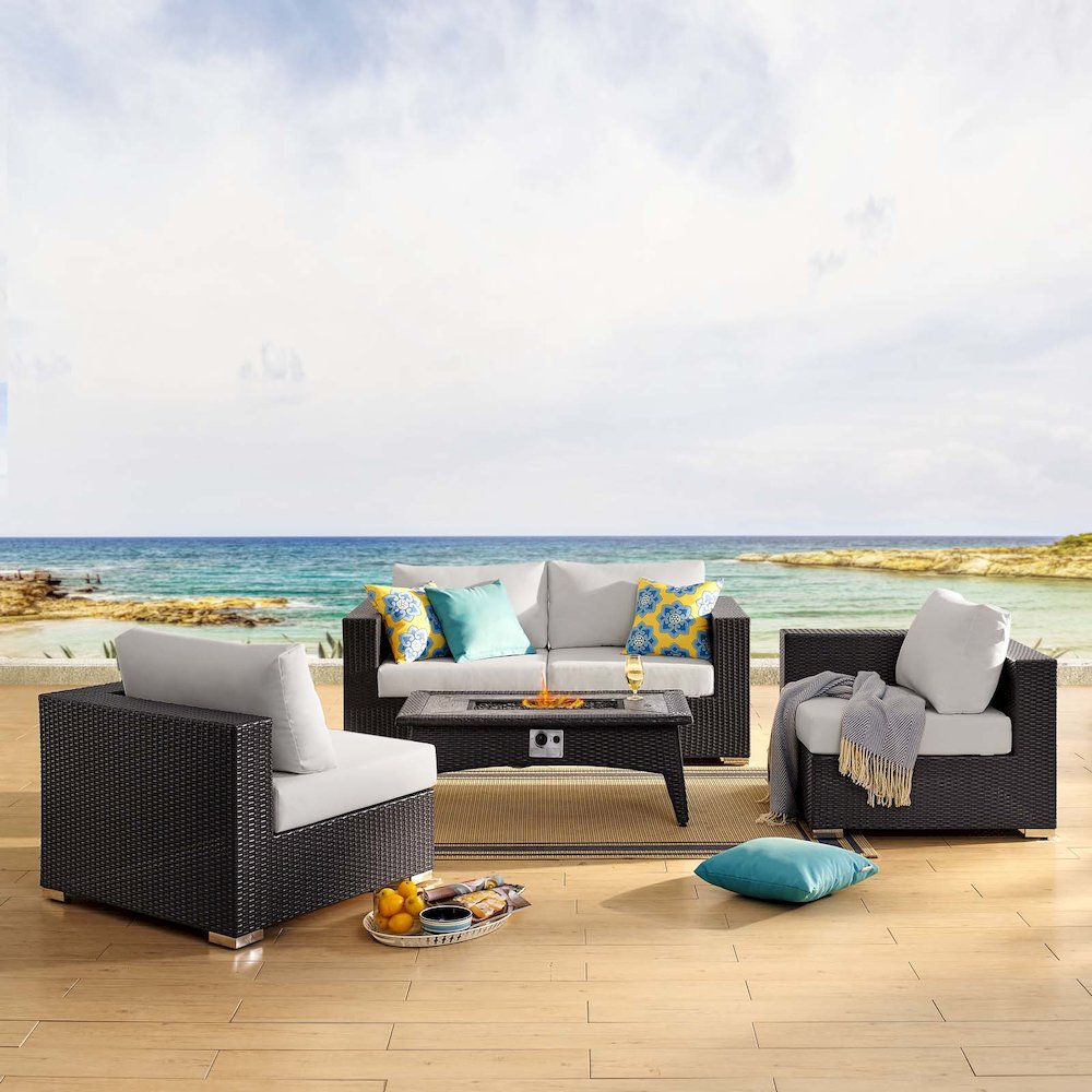 Convene 5 Piece Set Outdoor Patio with Fire Pit. Picture 9