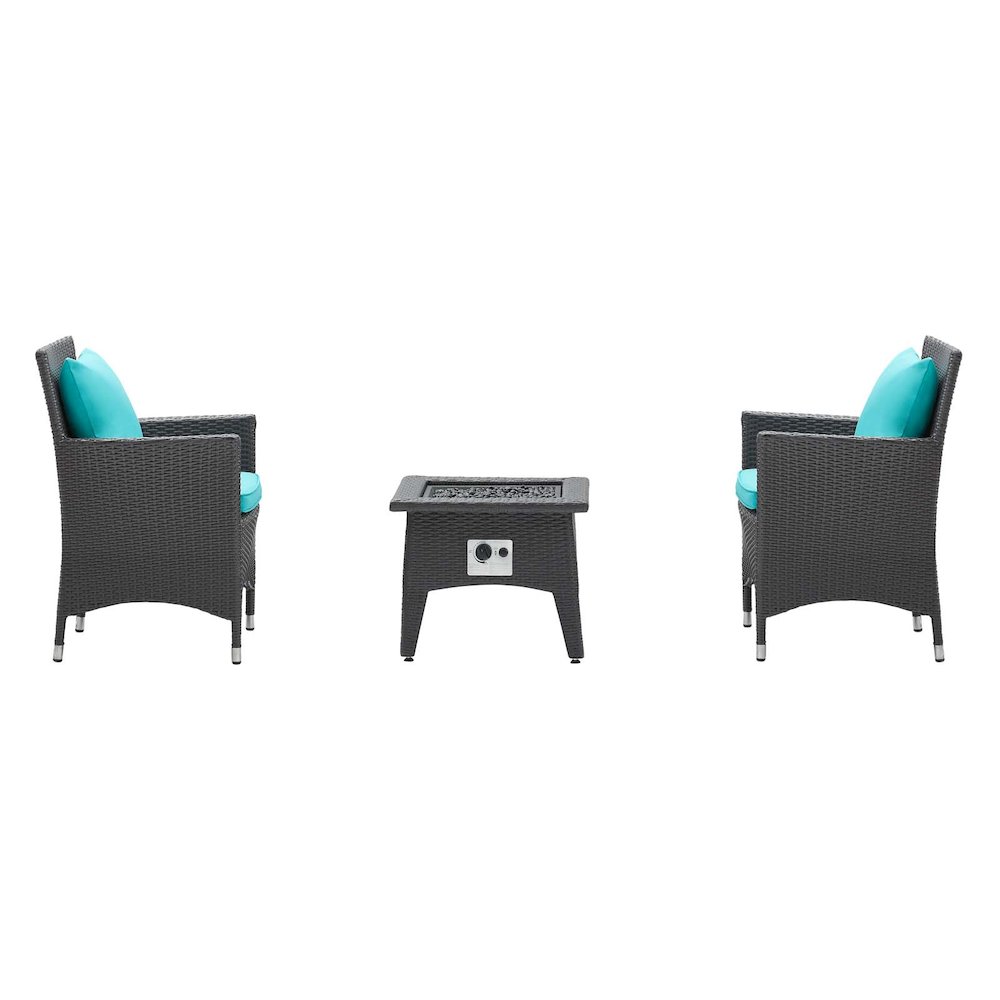 Convene 3 Piece Set Outdoor Patio with Fire Pit. Picture 5