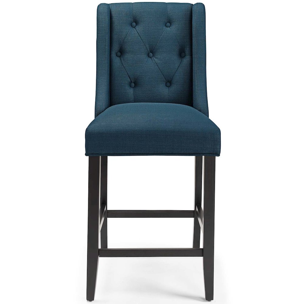 Baronet Tufted Button Upholstered Fabric Counter Stool. Picture 4