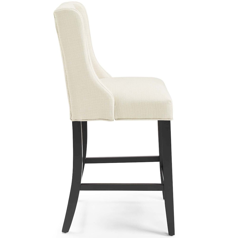 Baronet Tufted Button Upholstered Fabric Counter Stool. Picture 2