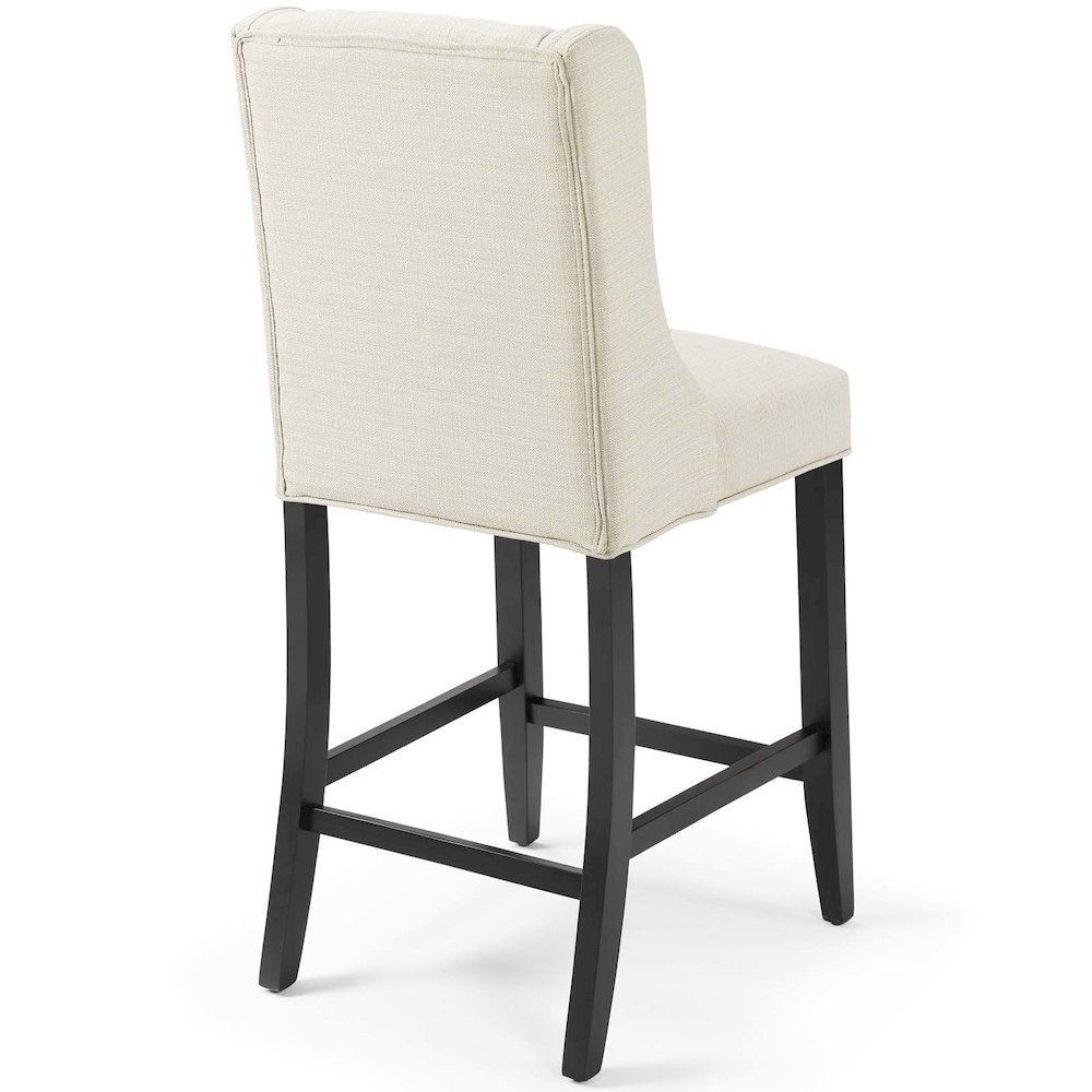 Baronet Tufted Button Upholstered Fabric Counter Stool. Picture 3