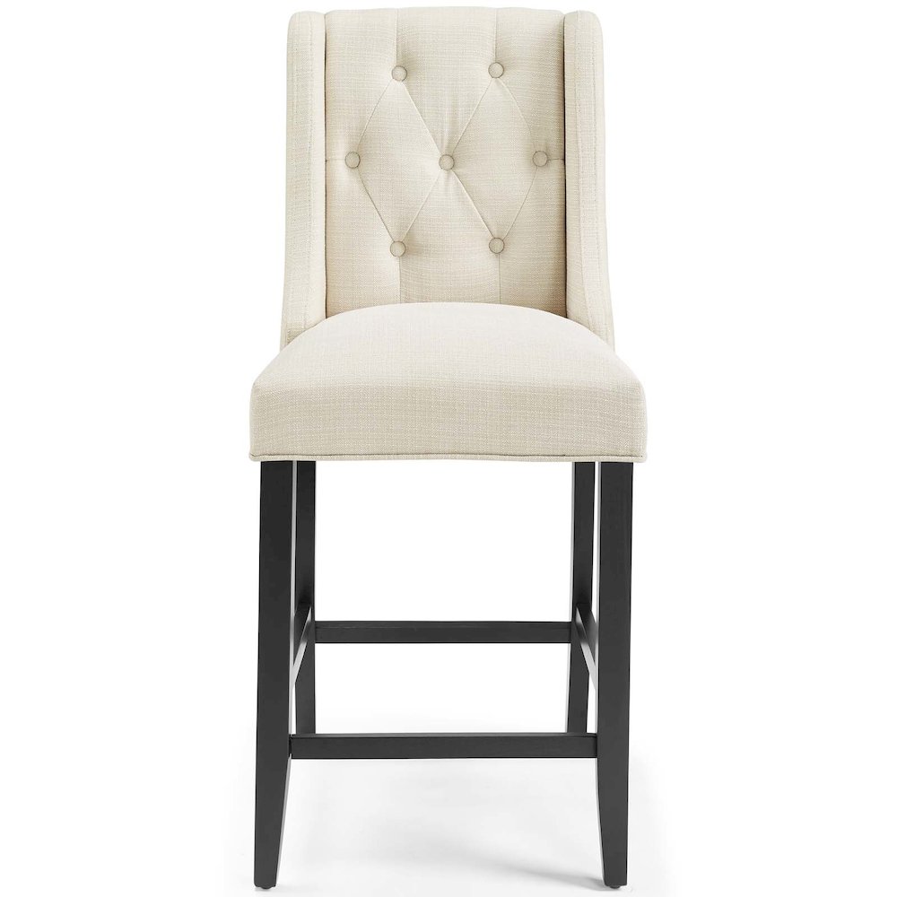 Baronet Tufted Button Upholstered Fabric Counter Stool. Picture 4