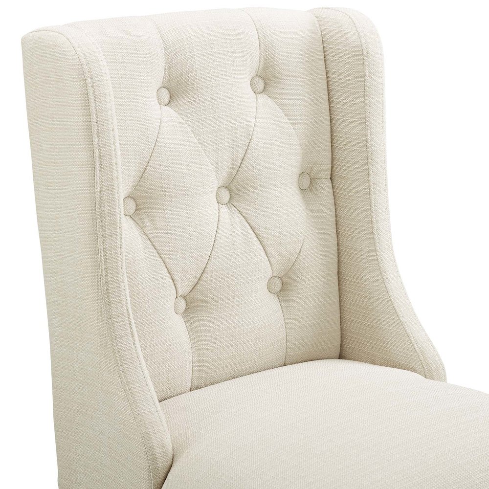 Baronet Tufted Button Upholstered Fabric Counter Stool. Picture 5