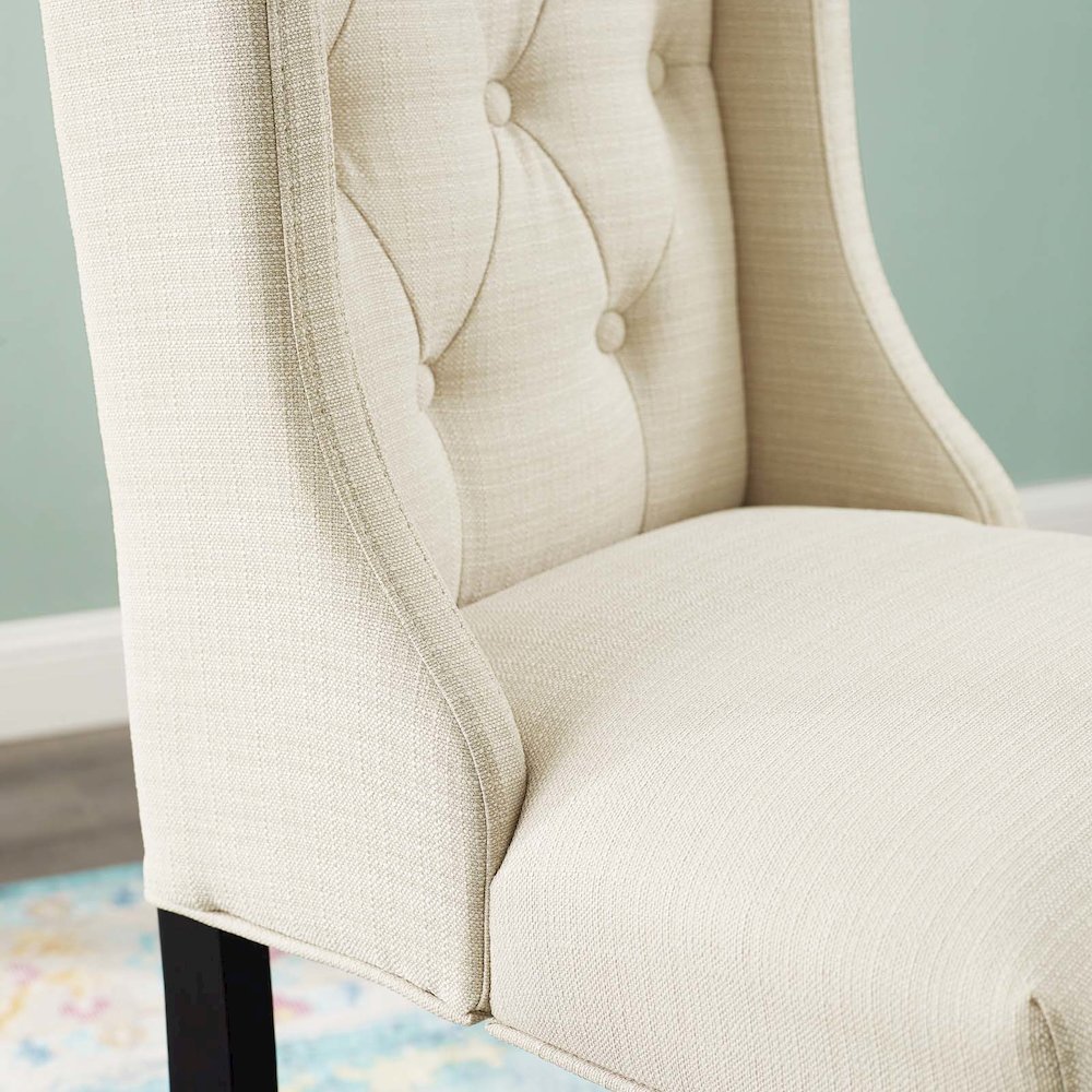 Baronet Tufted Button Upholstered Fabric Counter Stool. Picture 7