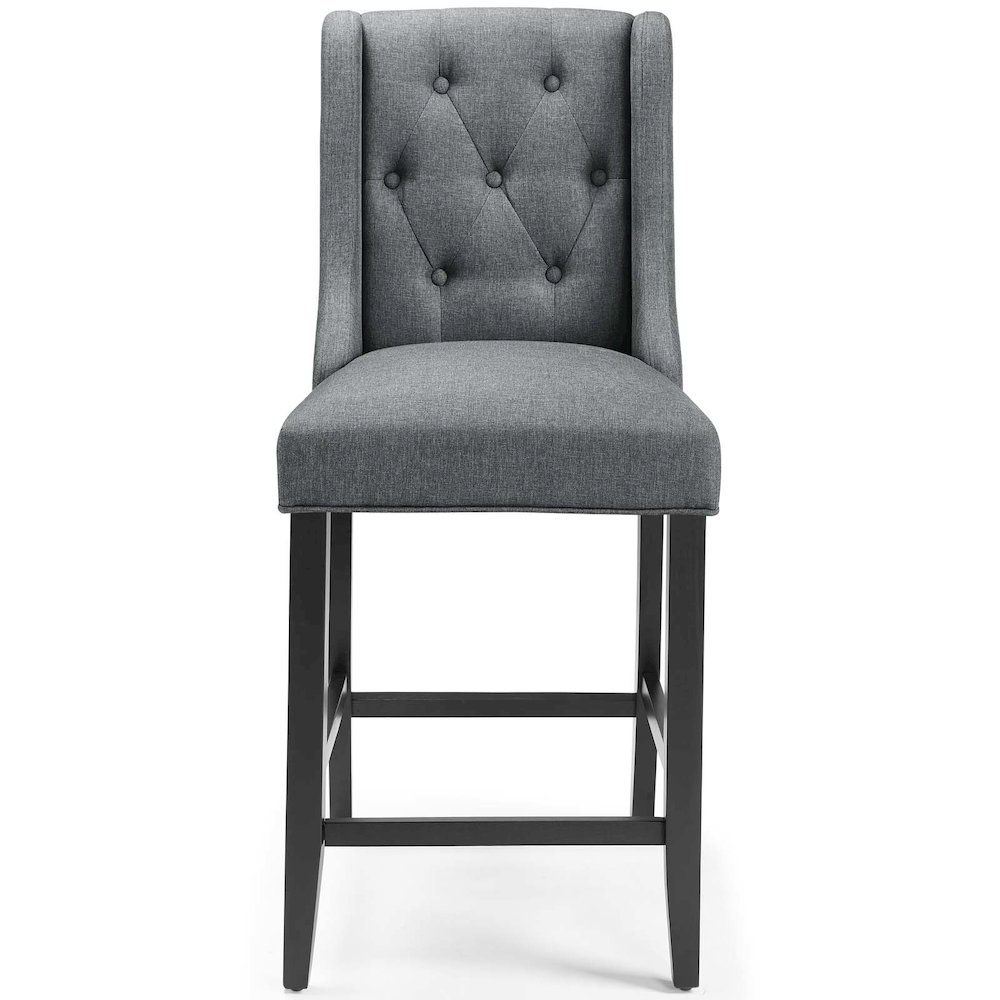 Baronet Tufted Button Upholstered Fabric Counter Stool. Picture 4