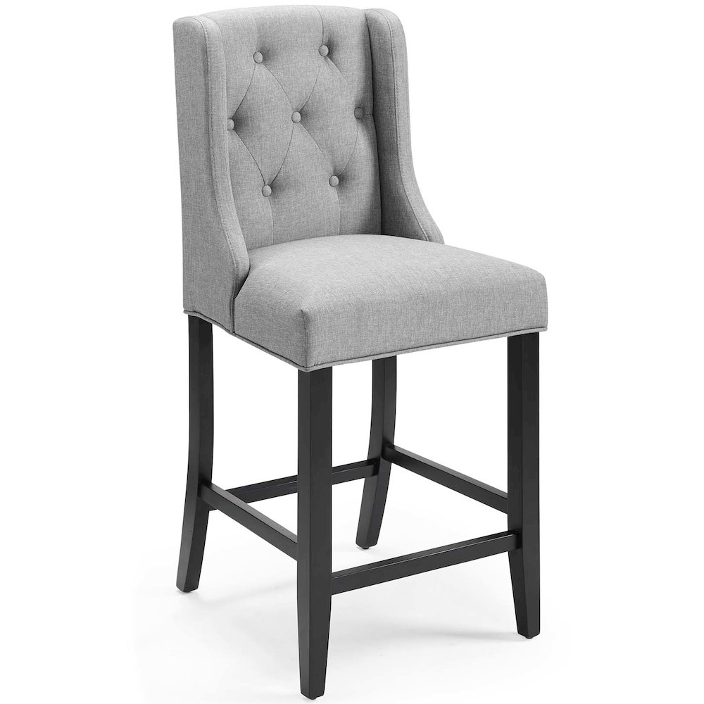 Baronet Tufted Button Upholstered Fabric Counter Stool. Picture 1