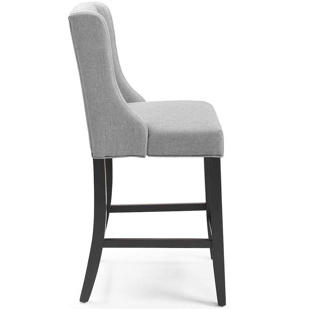 Baronet Tufted Button Upholstered Fabric Counter Stool. Picture 2