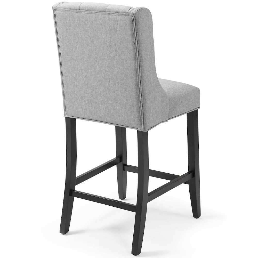 Baronet Tufted Button Upholstered Fabric Counter Stool. Picture 3