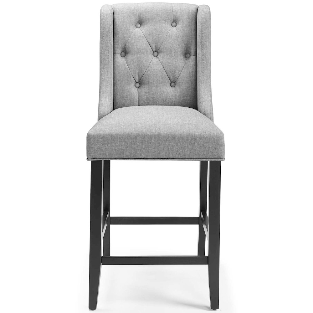 Baronet Tufted Button Upholstered Fabric Counter Stool. Picture 4