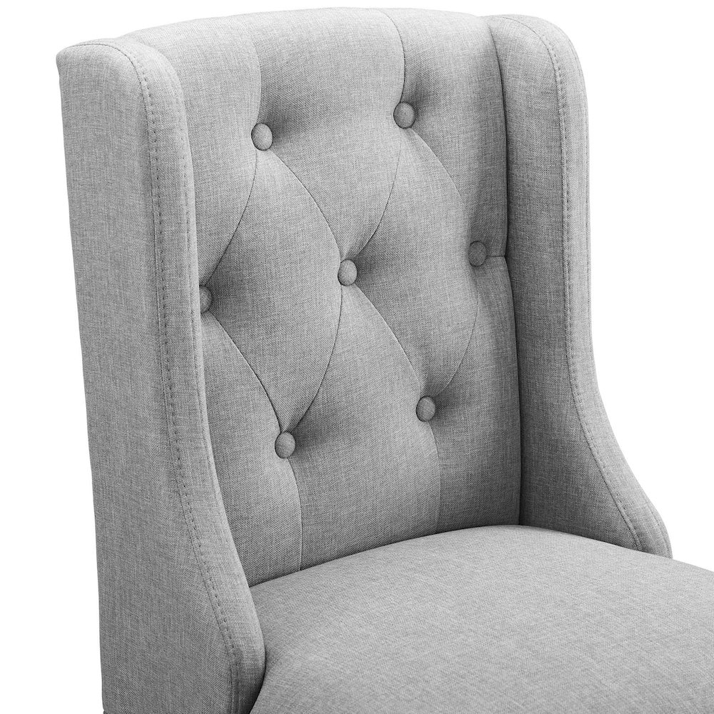Baronet Tufted Button Upholstered Fabric Counter Stool. Picture 5