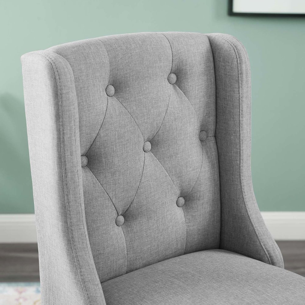 Baronet Tufted Button Upholstered Fabric Counter Stool. Picture 7