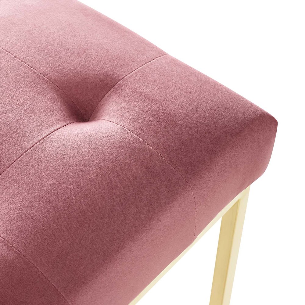 Privy Gold Stainless Steel Performance Velvet Dining Chair. Picture 6