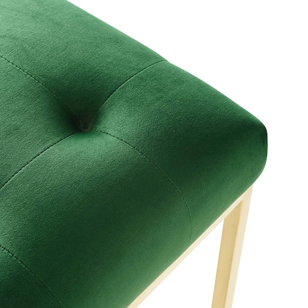 Privy Gold Stainless Steel Performance Velvet Dining Chair. Picture 5